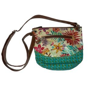 Plum Crossbody Floral Bag Purse